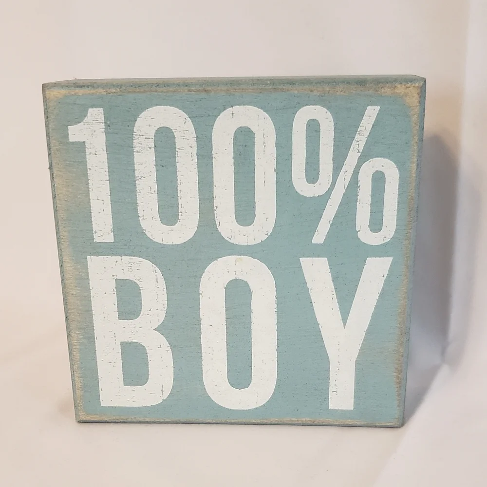 Sign 100% Boy Blue, White